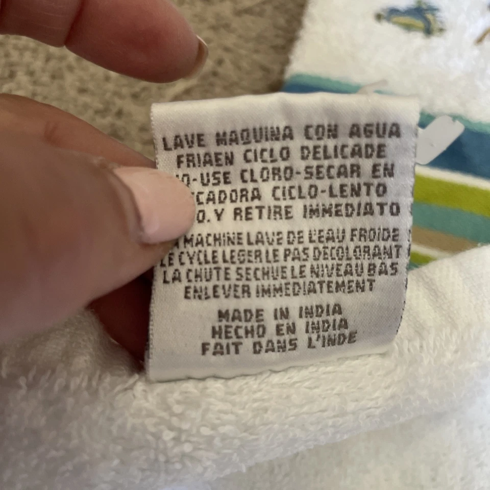 4 chanclas vintage de silla de playa bordadas con yema de dedo de mano Crosscill Foto 4 de 4