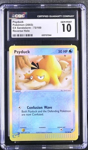 PSYDUCK 73/100 REVERSE HOLO EX SANDSTORM POKEMON CGC 10 GEM MINT