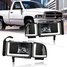 Led Drl Headlight Assembly Compatible With 1994-2001 Dodge Ram 15001994-2002 R
