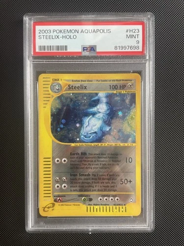 PSA 9 Steelix Holo Aquapolis H23 - Mint