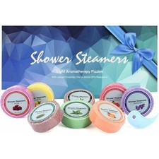 Aromatherapy Shower Steamers Gift Set - 8 Essential Oil Bath Fizzies