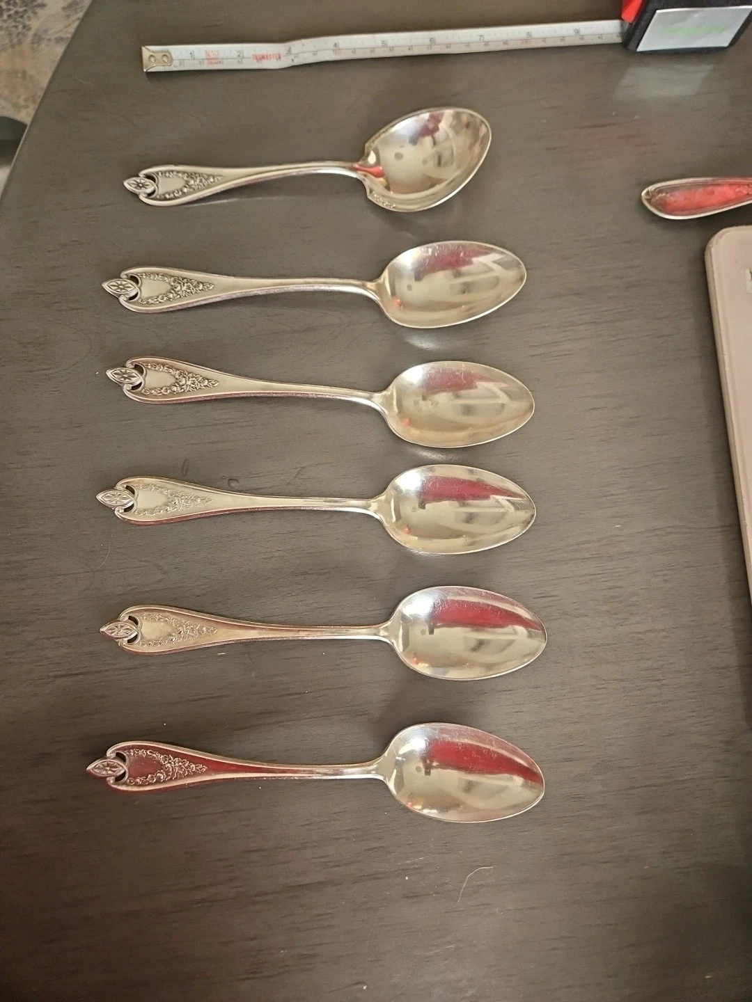 Rogers Brothers1847 XS Quintuple Old Colony Pattern Serving Spoons Set Of 6