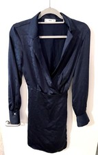 Mango Satin Wrap Dress Size M