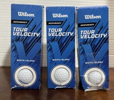 WILSON Tour Velocity Accuracy Golf Balls -3 Pack Reduces Hooks/Slices.   RM  