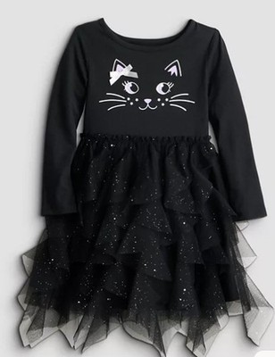 New Black Jumping Beans Kitty Cat Witch Halloween Tutu Dress Size 12 NWT