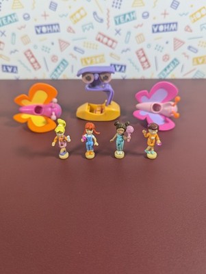 POLLY POCKET POLLYWORLD AMUSEMENT PARK ROLLER COASTER FIGURES + ACCESSORIES