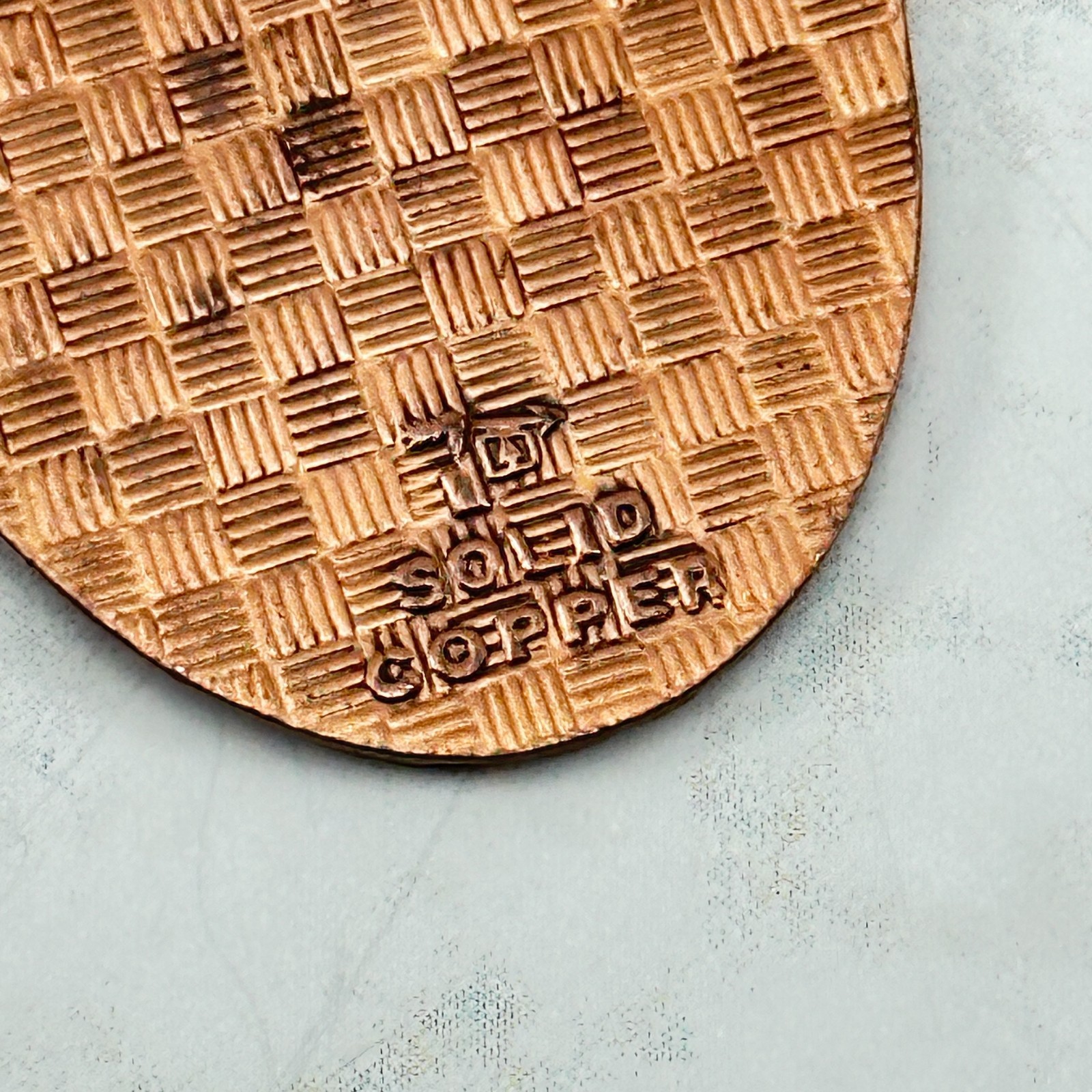 Necklace Bell Trading Post Solid Copper Chain Ova… - image 3