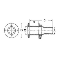 "Borddurchlass Aisi 316 3/4\" M - 1 Pc Osculati - 17.523.12 - 1752312"