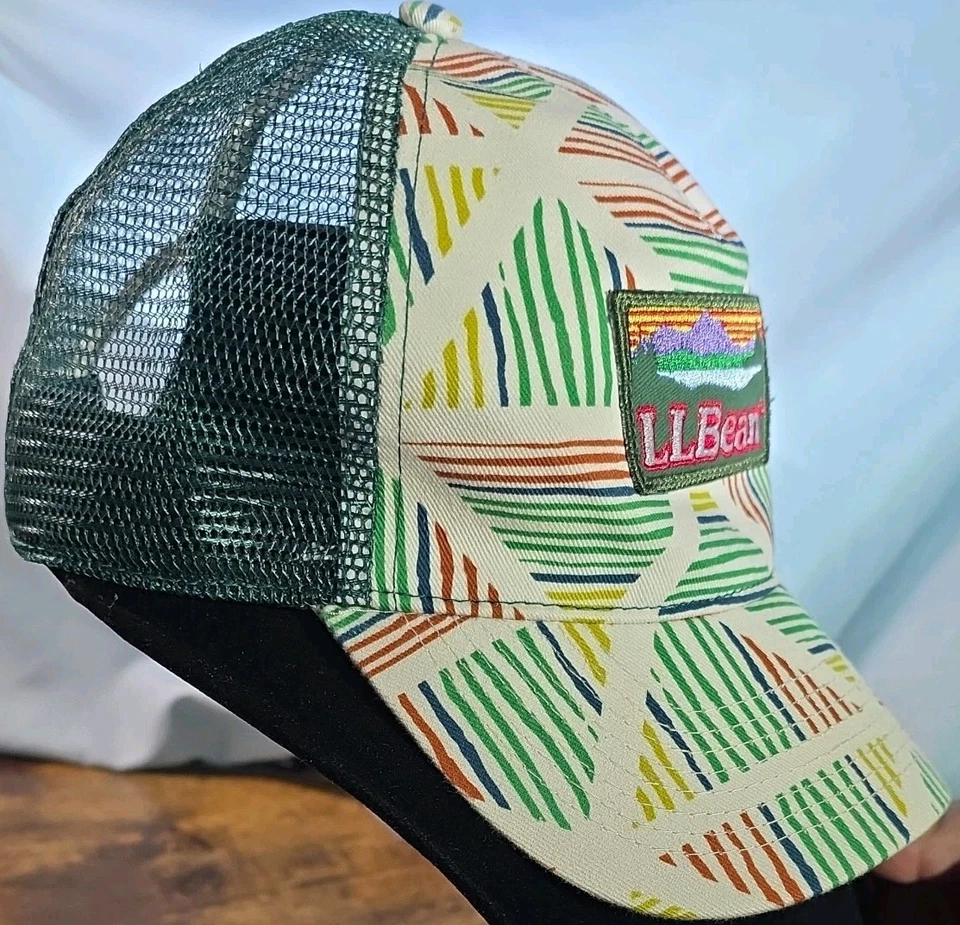 Gorra de béisbol LL Bean Hat Snapback adulto blanca verde tribal senderismo al aire libre para hombre Foto 2 de 4