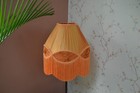 Lampshade scallop orange pleated hand-stitched table lampshade floor lampshade