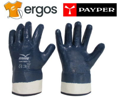 PAYPER 12 Pairs TANK GLOVES NBR4 Coated Cotton Coated Sturdy Sleeve