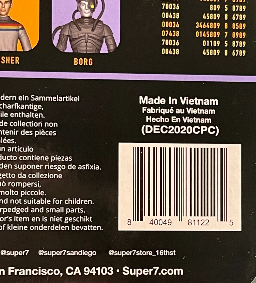 Figura de acción Star Trek TNG 2020 Super7/ReAction 3,75" ¡JUEGO DE 6 WAVE 1 SIN USAR, EN CAJA! Foto 3 de 4