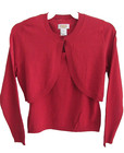 Talbots red silk blend 2-PC camisole & bolero set size S NWOT $136