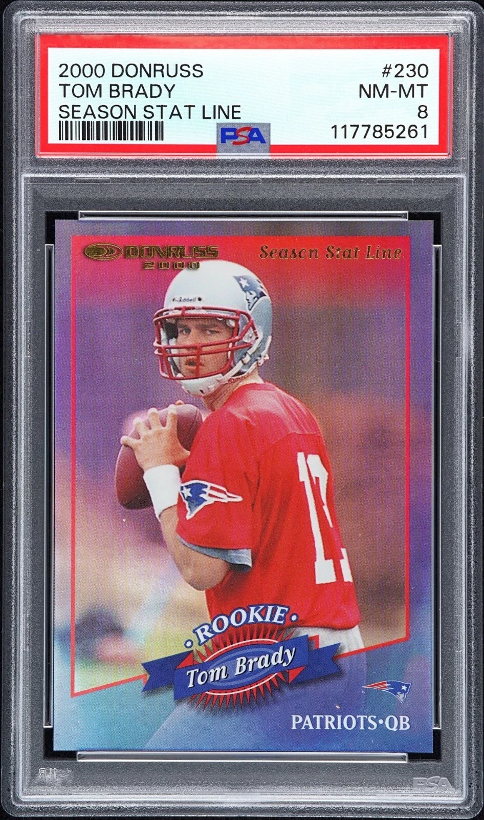 Tom Brady Donruss #230 Season Stat Line