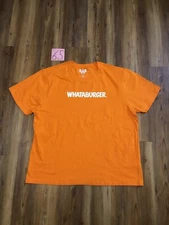 Whataburger Mens XL T-Shirt Orange Employee Uniform Work Halloween Costume