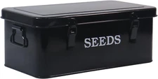 Seed Saving Box, Metal Seed Bin, Seed Storage Organizer Box, Seed Packet Contain