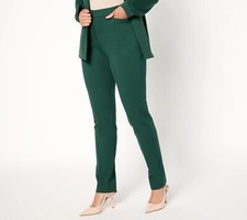 Tailored by Susan Graver Regular Smart Ponte Slim Leg Trouser - Size XS a655628