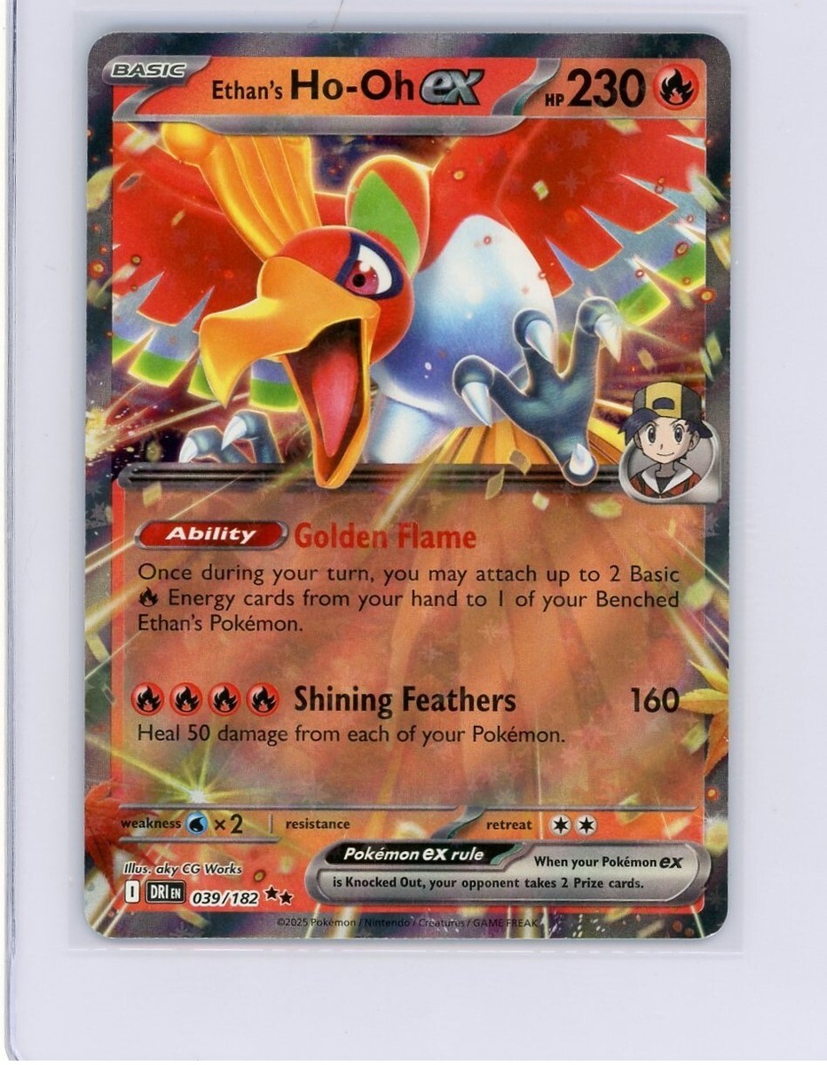 Ethan's Ho-Oh ex 039/182 Sv10: Destined Rivals Holo Near Mint NM