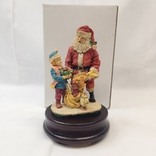 Vintage Heritage House Joy of Christmas Santa's Surprise Music Box Hand Painted