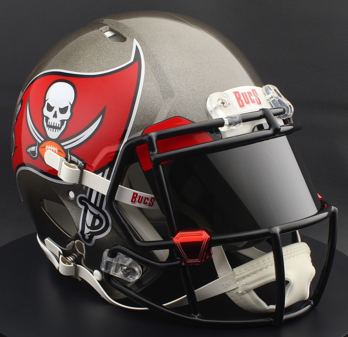 TAMPA BAY BUCCANEERS NFL Football Helmet with REVO BLACK Visor