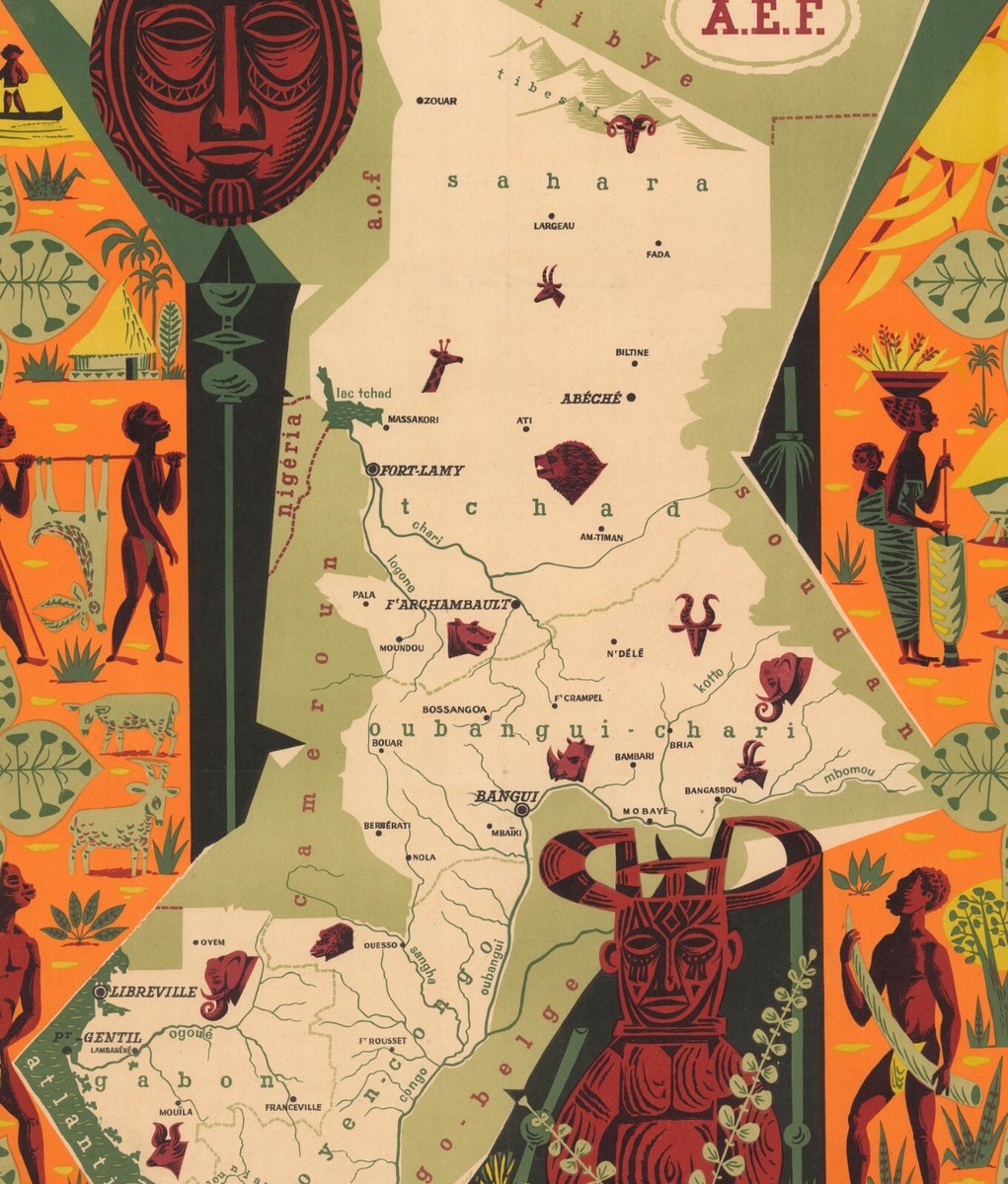 Afrique Équatoriale Française Poster – Vintage French Colonial
