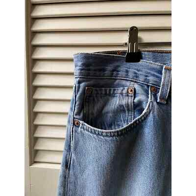 Vintage 90's Levi's Made in USA 501 0193 Light Blue Denim Jeans