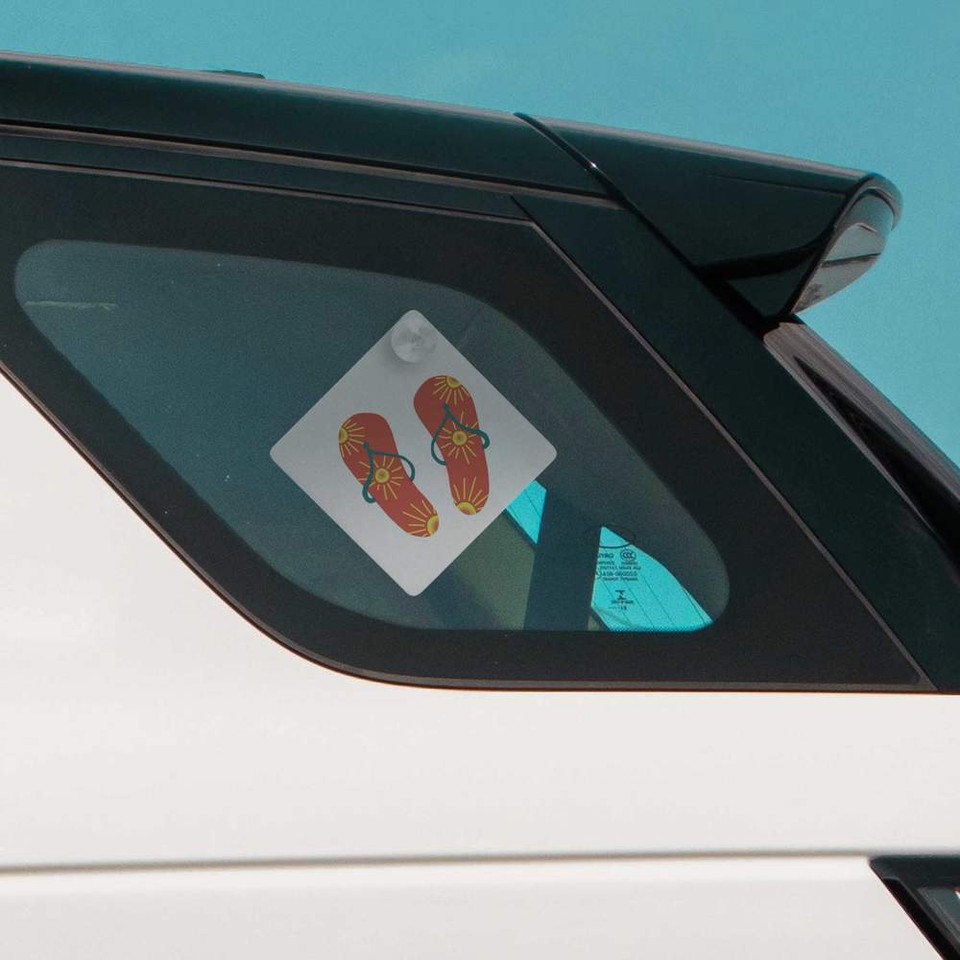 'Flip Flops' Suction Cup Car Window Sign (CG00021586) eBay