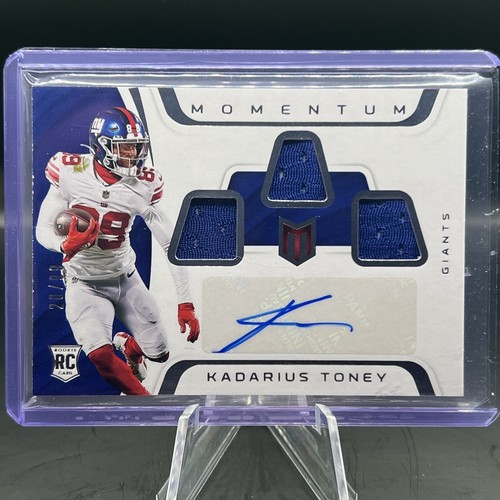 2021 Panini Chronicles Momentum - KADARIUS TONEY ROOKIE JERSEY AUTO /99 #MJA-KTO - Foto 2 di 3