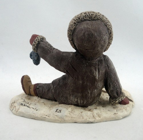 All God's Children Figurine Pike Item 1806 Edition 13 Eskimo Boy Ice Fishing - Picture 5 of 9