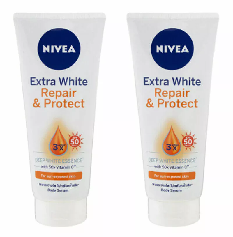 320ml Pack 2 NIVEA Serum Extra White Repair Protect Whitening Body eBay