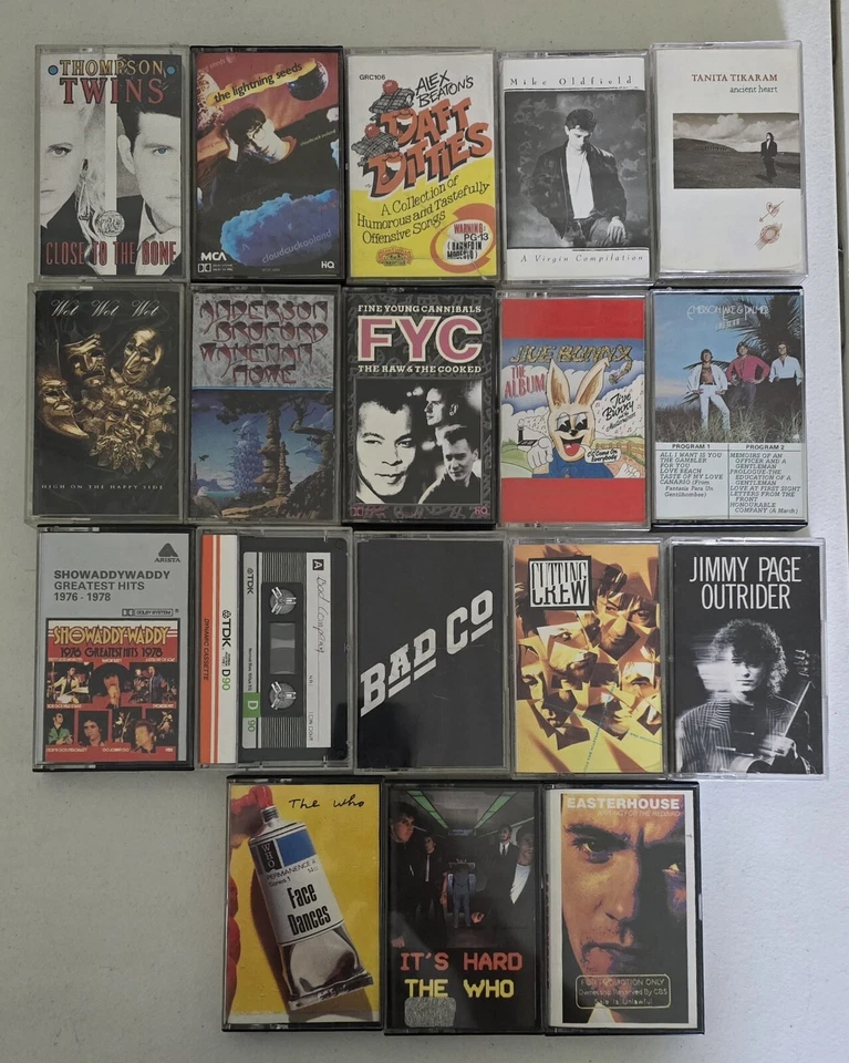 18 Музыкальная КАССЕТА Лот товаров Английское Вторжение Британские Группы 80-е Рок Поп - Изображение 2 из 2