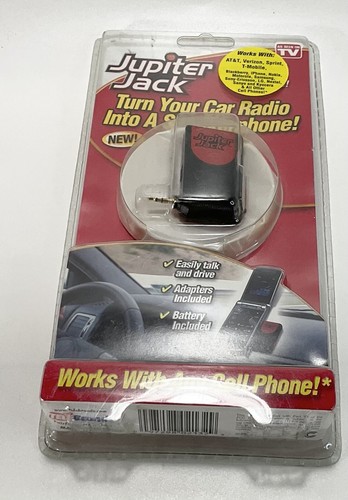 AS SEEN ON TV Jupiter Jack Make Your Cell Phone Hands Free Adapters Included NIP - 第 1/2 張圖片