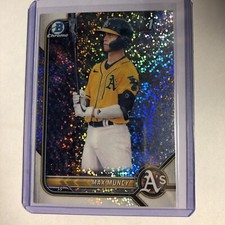 2022 Bowman Chrome Max Muncy Speckle Refractor #212/299 1st Chrome Athletics