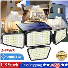 99000LM LED Solar Lights Outdoor IP65 Waterproof Motion Sensor Security Led Lamp