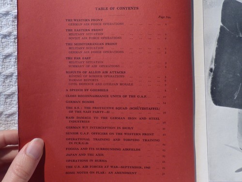 WW2 Secret RAF Air Ministry Weekly Intelligence Summary Journal 9 Oct 1943 - Picture 8 of 15