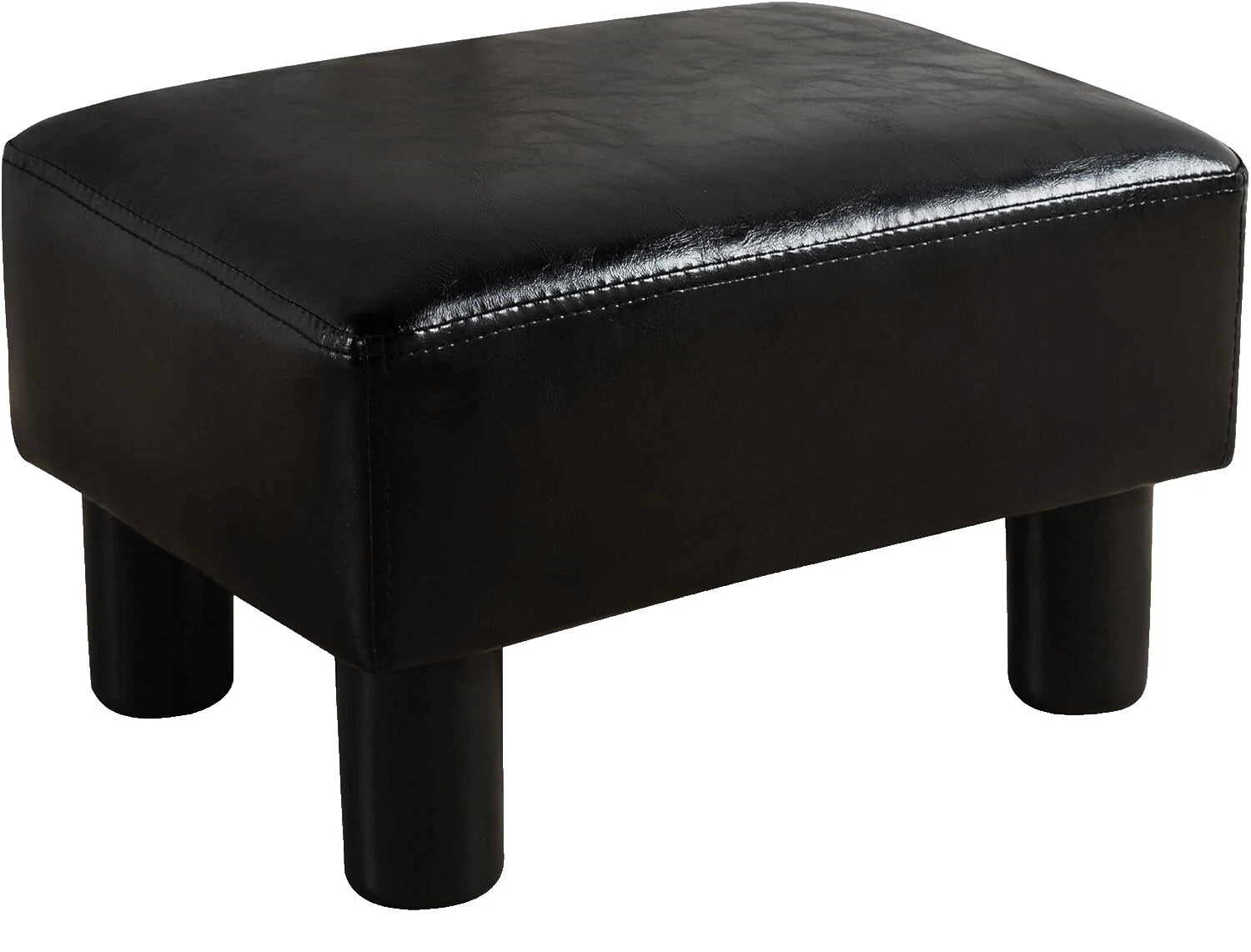 Taburetes de cuero negro