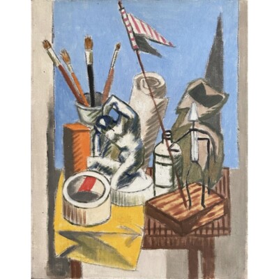 Frederick Childs Vintage Modernist Art Studio Still Life (c. 1960, OOC)