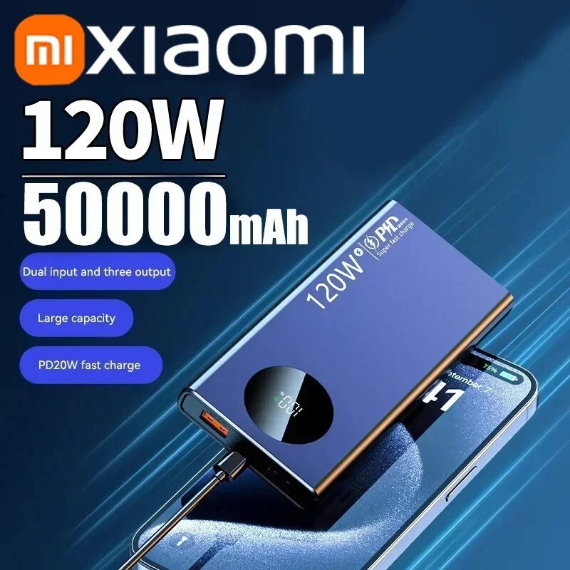 Xiaomi 50000mAh Power Bank 120W High-Capacity Portable Battery