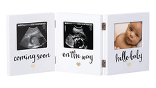 Triple Sonogram Keepsake Photo Frame, Baby Keepsake Picture Frame, Gender-Neutra