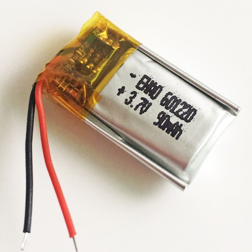 3.7V 90mAh Lipo Battery Rechargeable For Bluetooth MP3 LED Light Headset 601220 - Afbeelding 1 van 10