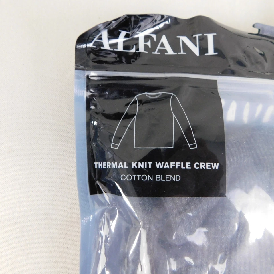 Ropa interior larga térmica cuello redondo tejido gofre Alfani - carbón, pequeña #7034 Foto 3 de 4