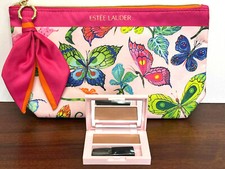 2pc Estee Lauder Cosmetic Makeup Bag  Bronze Goddess Bronzer 02 Medium NEW