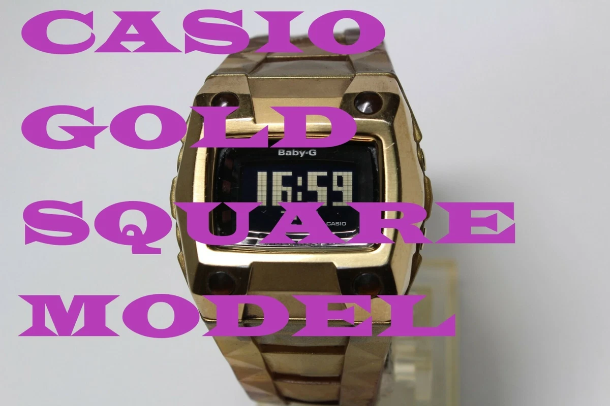 CASIO BG 2100 Gold Baby G shock resistant watch casual luxury