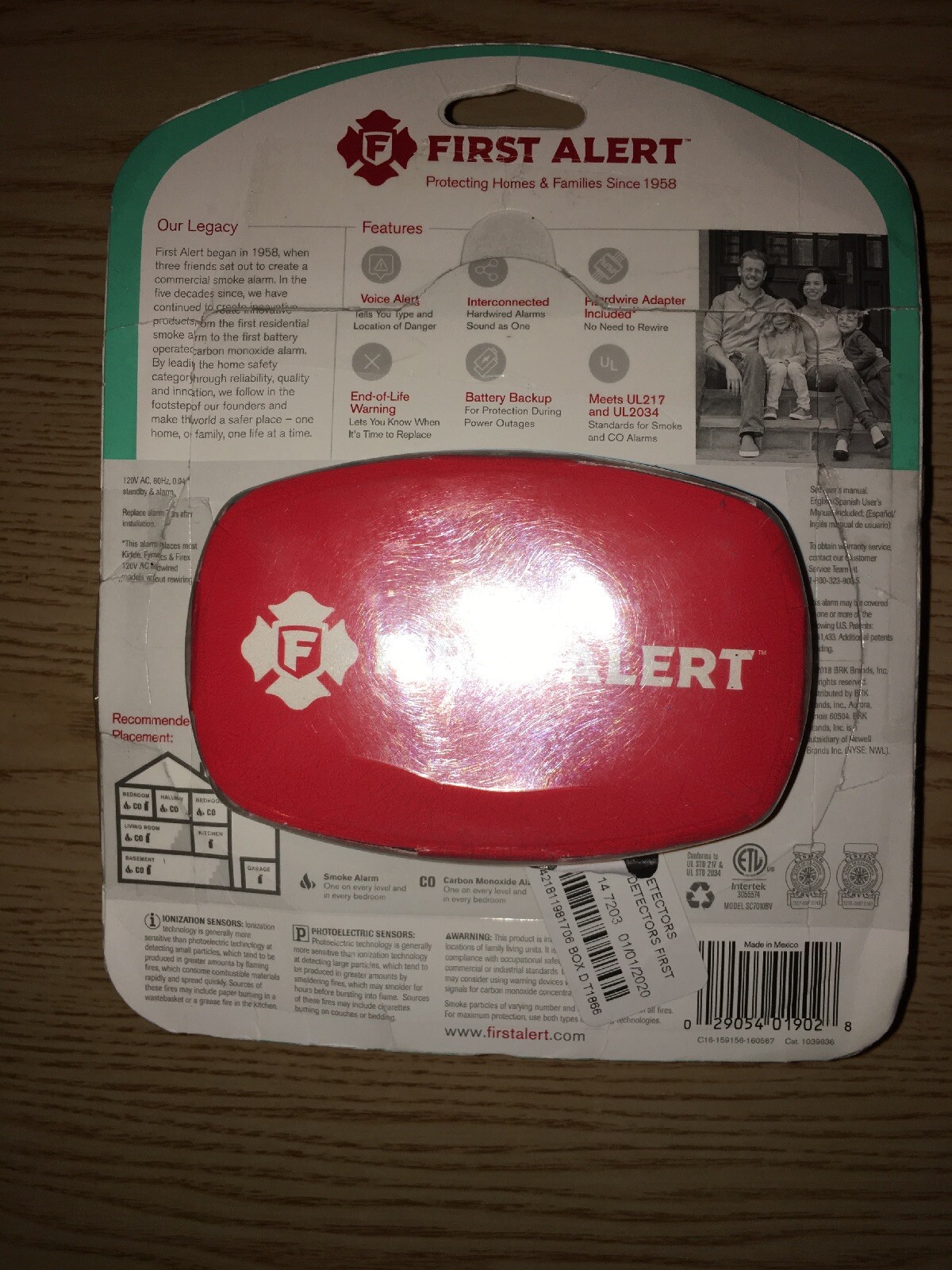 New First Alert Smoke & Carbon Monoxide Voice Alert Alarm Batteries