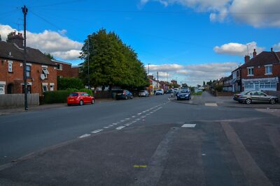 Foto 6x4 Coventry : Windmühlenstraße Windmühlenstraße mit der Kreuzung von Cub um 2021