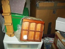 Vintage Wooden Thimble/Knick Knack Display Case/Mini Open Shelf--Set of 2
