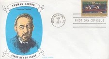 1967 FDC - Scott# 1335 - Thomas Eakins - Fluegel Cachet - Mellone CV$ 20.00
