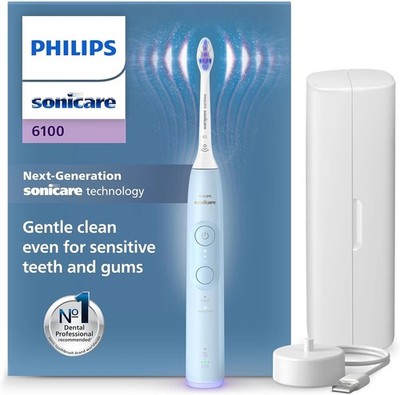 Philips NEXT GENERATION 6100 SONICARE HX7406/02 Schallzahnbürste mit Reiseetui