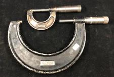 Lot of 2 J.T. Slocomb 3"-4" & 0"- 1" OD Micrometer ~USA~