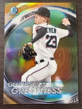 2020 Bowman Draft Chrome Max Meyer Glimpses of Greatness Gold Refractor /50